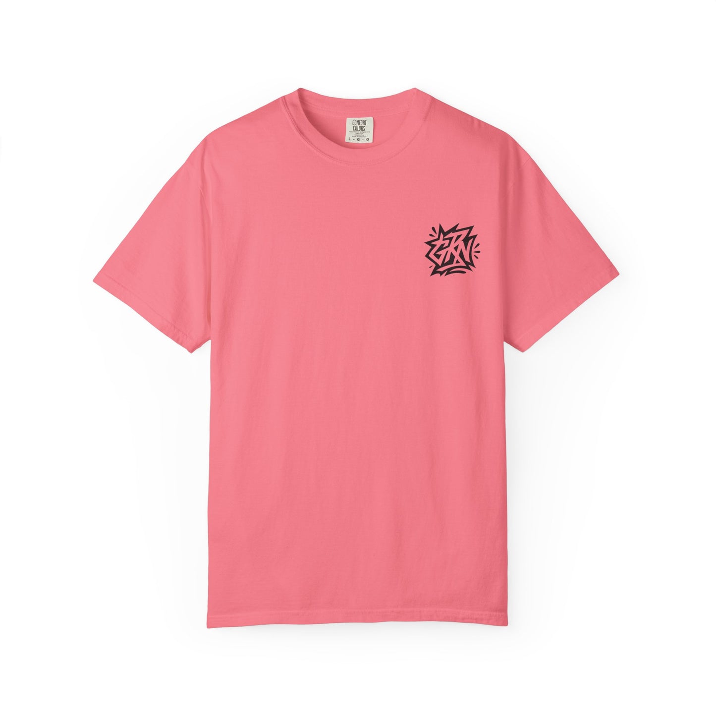 Stylish Unisex Garment-Dyed T-Shirt with Bold Graffiti Design