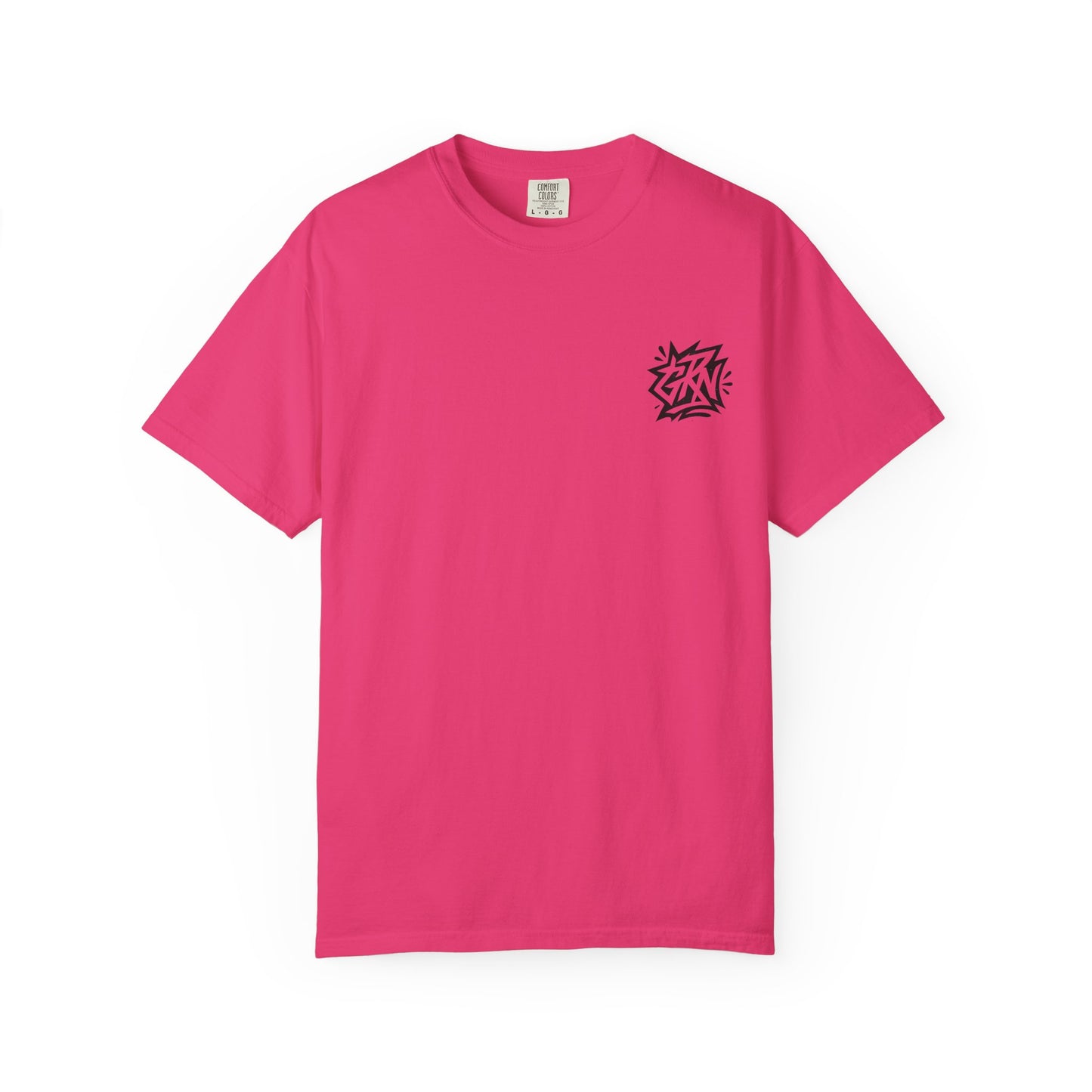 Stylish Unisex Garment-Dyed T-Shirt with Bold Graffiti Design