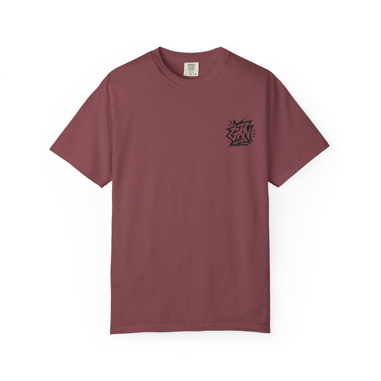 Stylish Unisex Garment-Dyed T-Shirt with Bold Graffiti Design