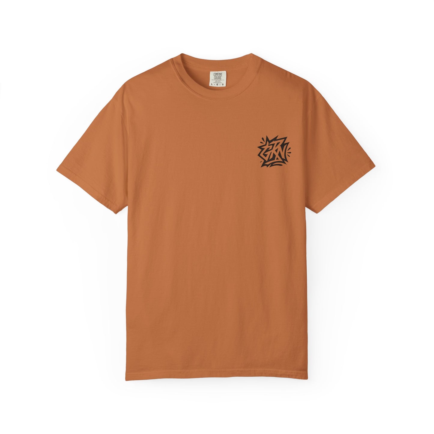 Stylish Unisex Garment-Dyed T-Shirt with Bold Graffiti Design
