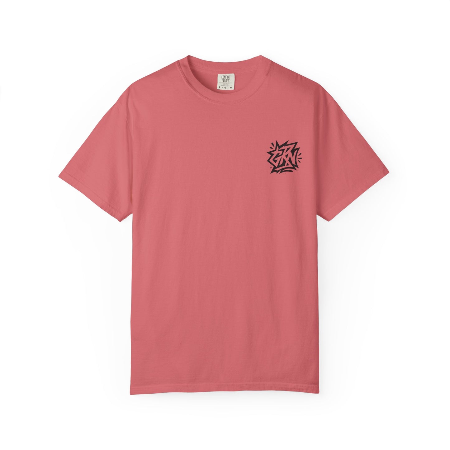 Stylish Unisex Garment-Dyed T-Shirt with Bold Graffiti Design