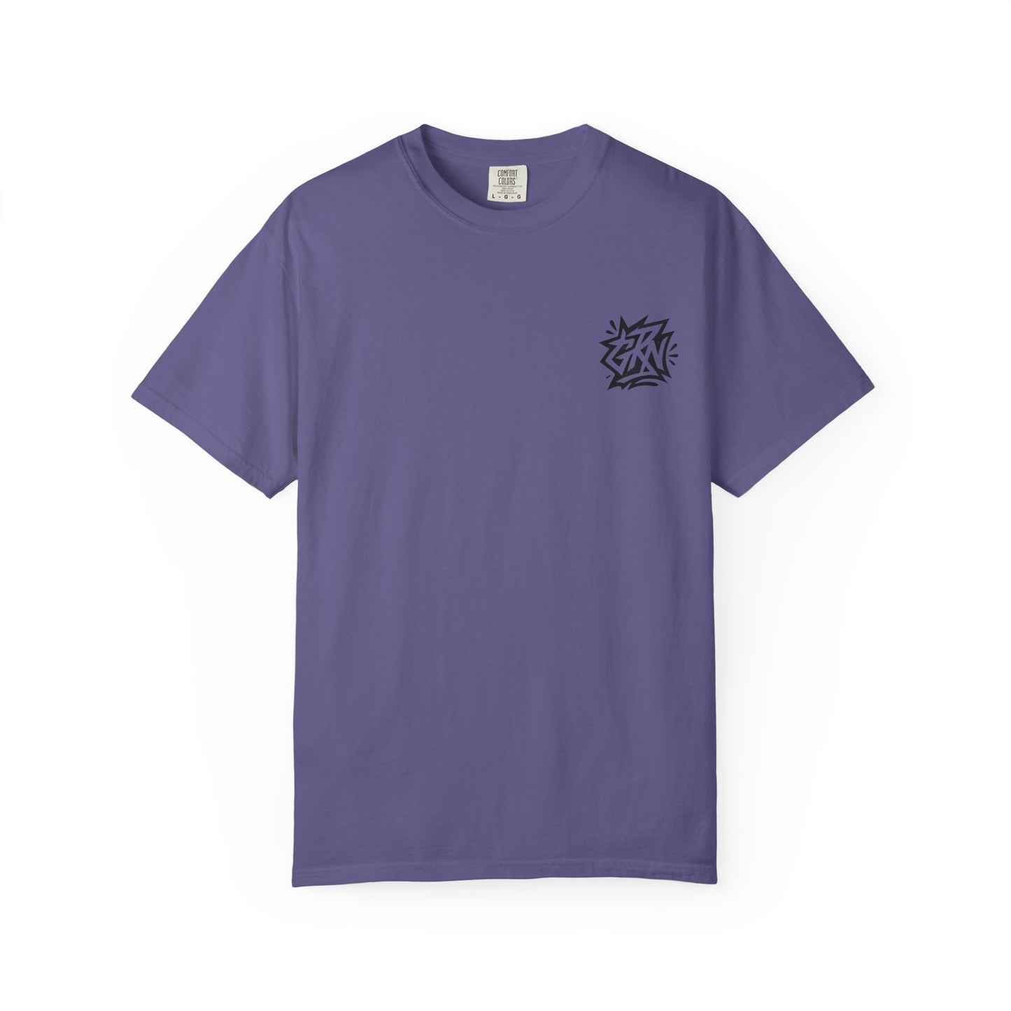 Stylish Unisex Garment-Dyed T-Shirt with Bold Graffiti Design