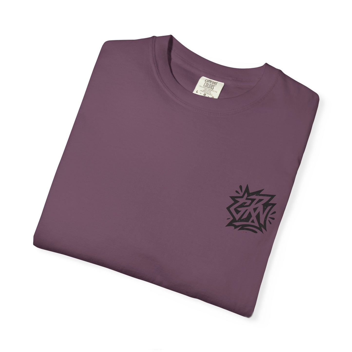 Stylish Unisex Garment-Dyed T-Shirt with Bold Graffiti Design