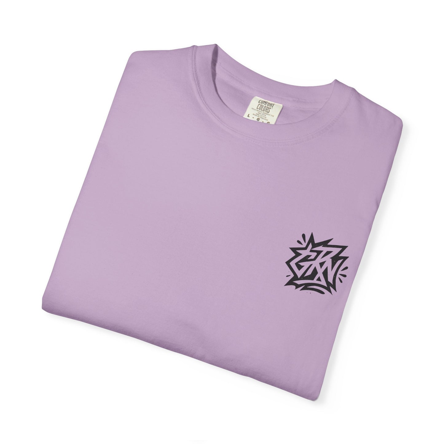 Stylish Unisex Garment-Dyed T-Shirt with Bold Graffiti Design