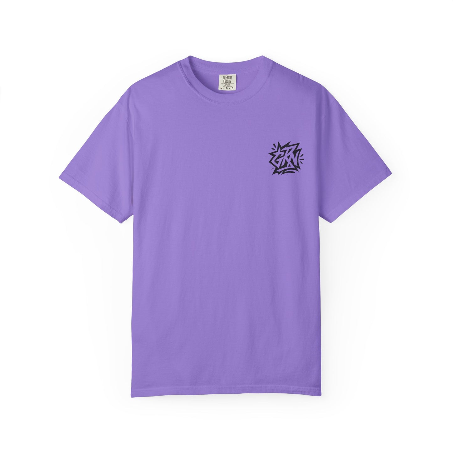 Stylish Unisex Garment-Dyed T-Shirt with Bold Graffiti Design