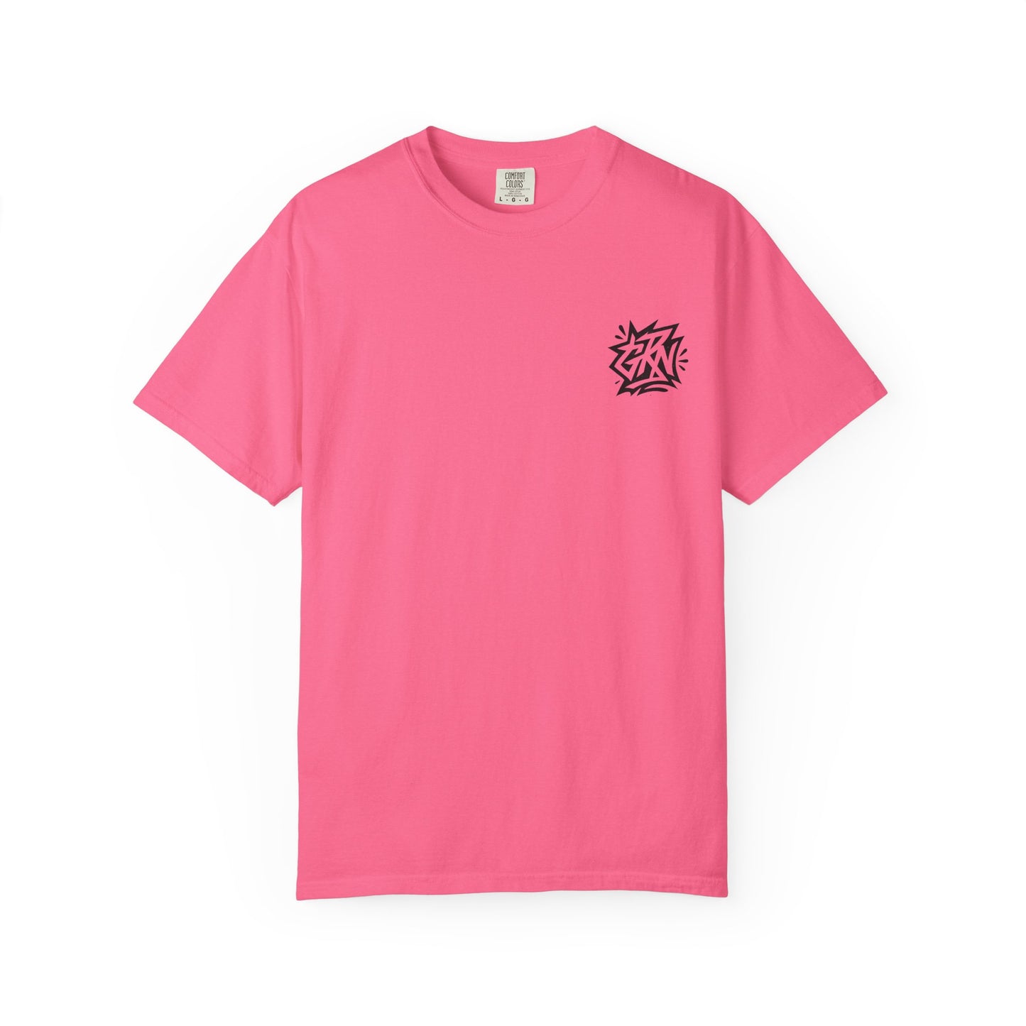 Stylish Unisex Garment-Dyed T-Shirt with Bold Graffiti Design